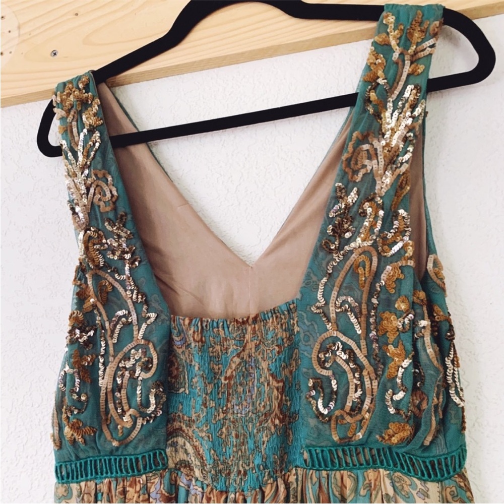 Anthropologie Ranna Gill Beaded Paisley Maxi Dress - Picture 6 of 8
